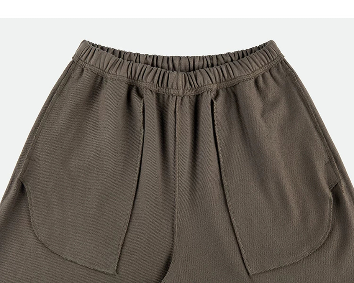 IDLT wide leg sweatpants, brown inner pockets.