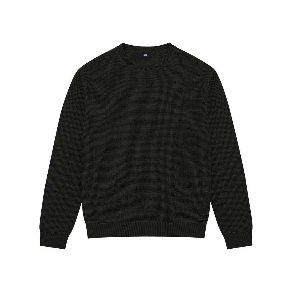 Waffle-Knit Crewneck Sweater - COPPING THREADS - IDLT