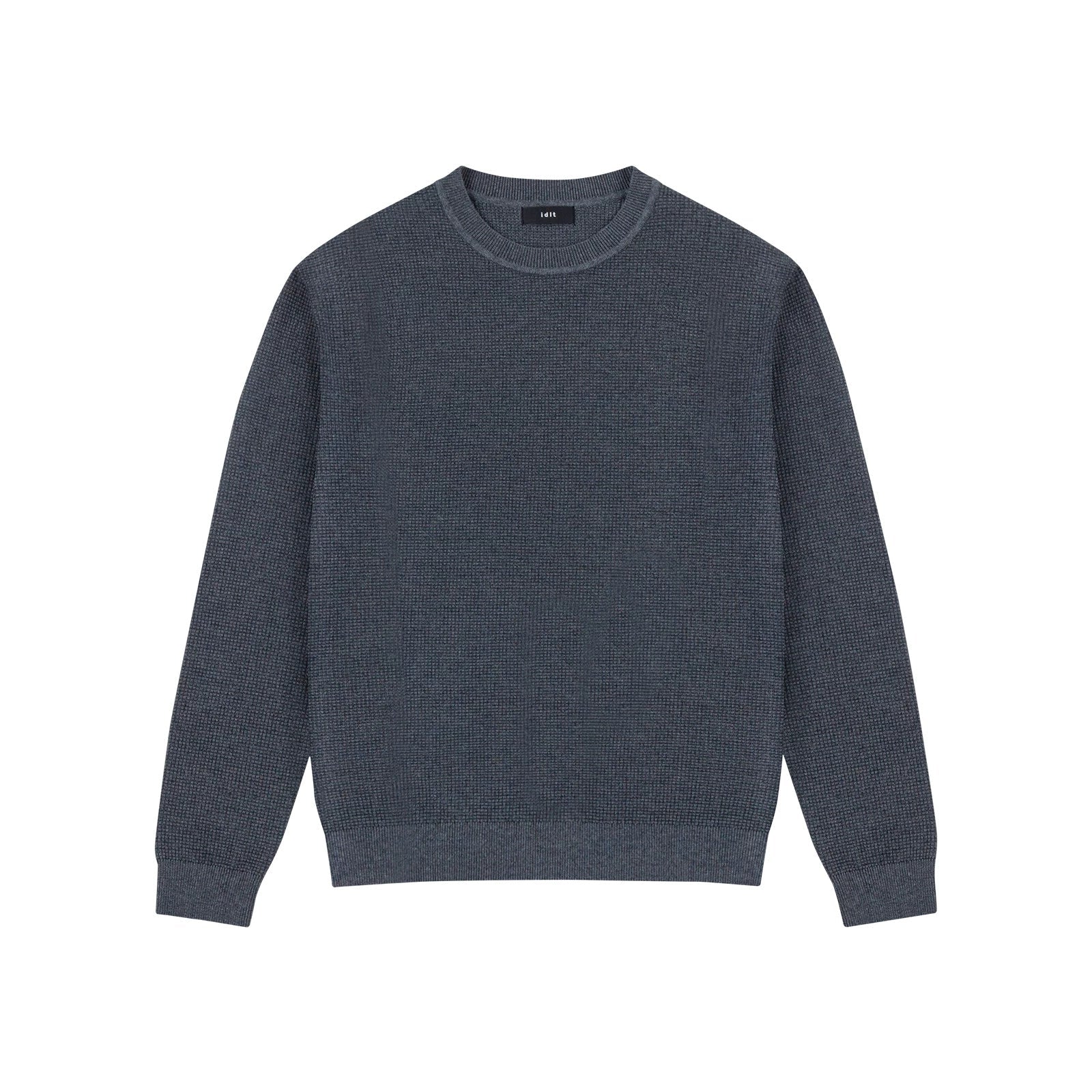 Waffle-Knit Crewneck Sweater 서브 이미지