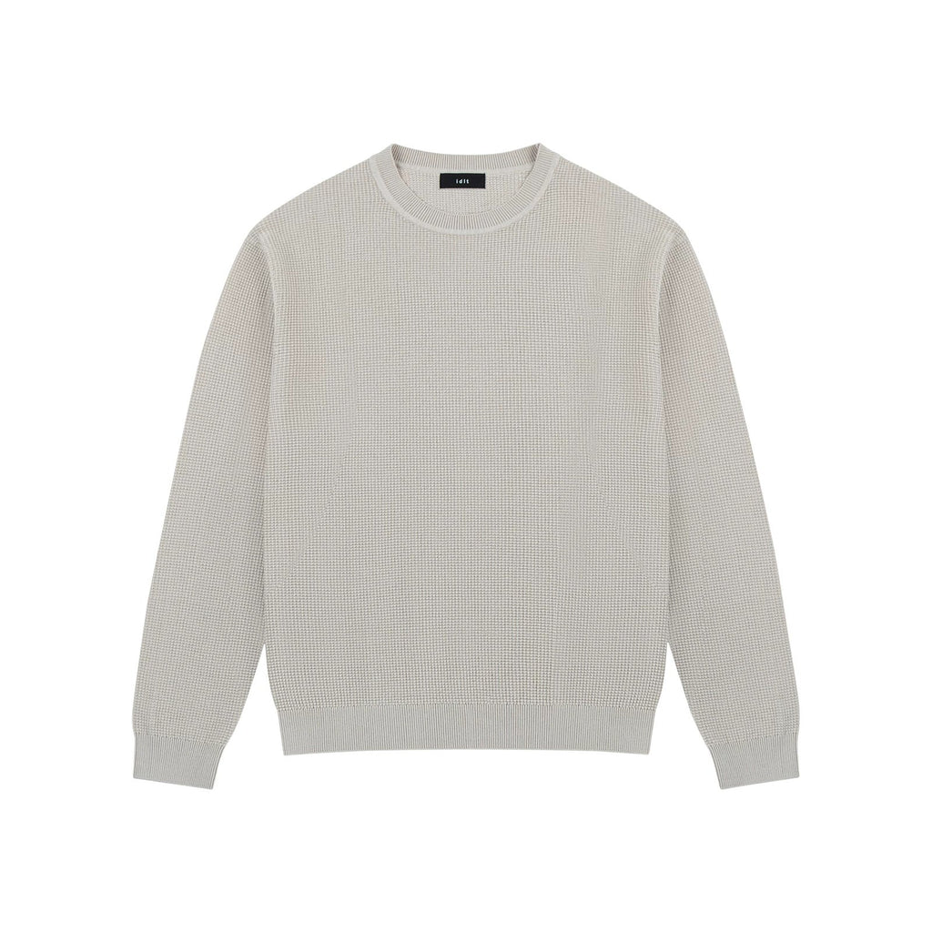 Waffle-Knit Crewneck Sweater - COPPING THREADS - IDLT