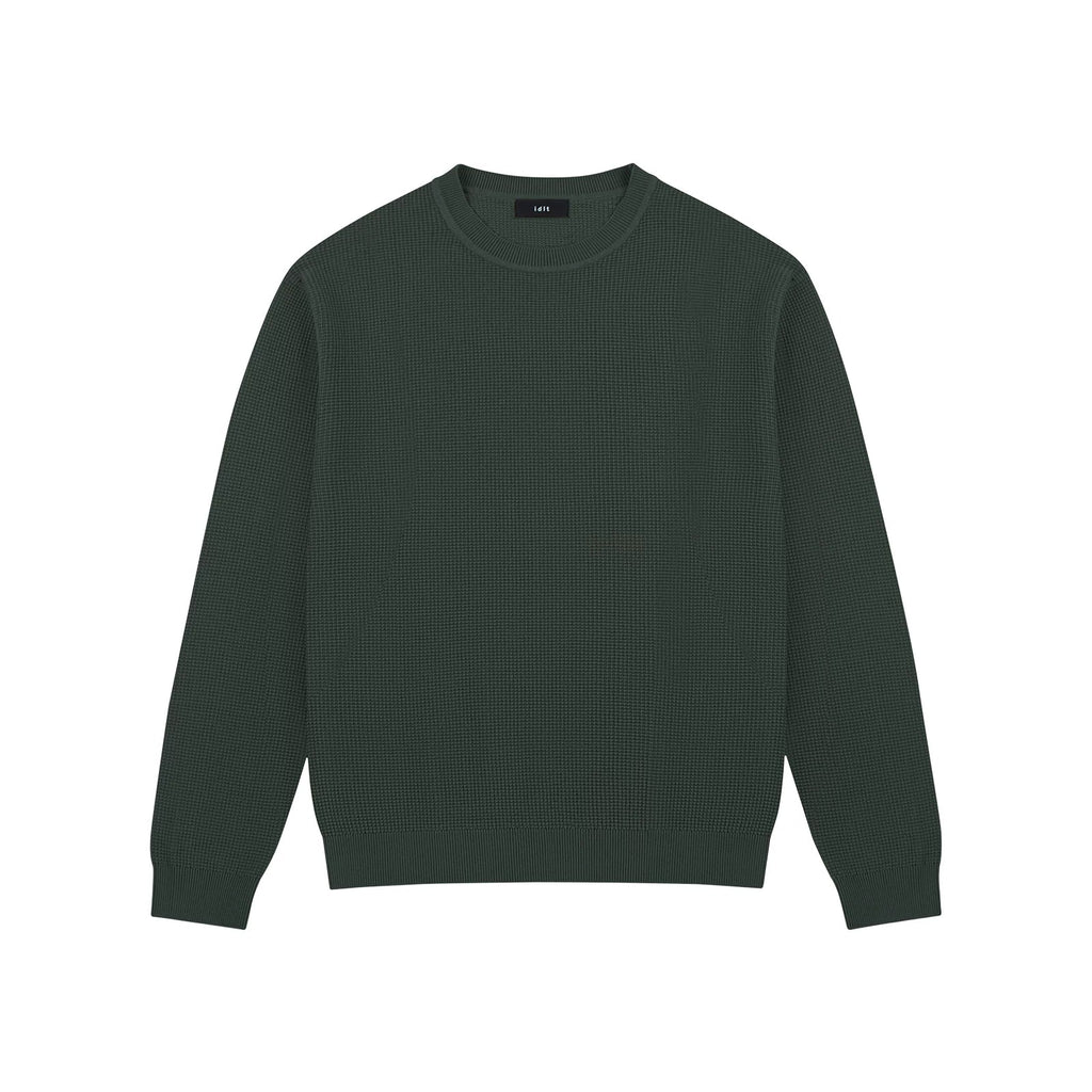 Waffle-Knit Crewneck Sweater - COPPING THREADS - IDLT