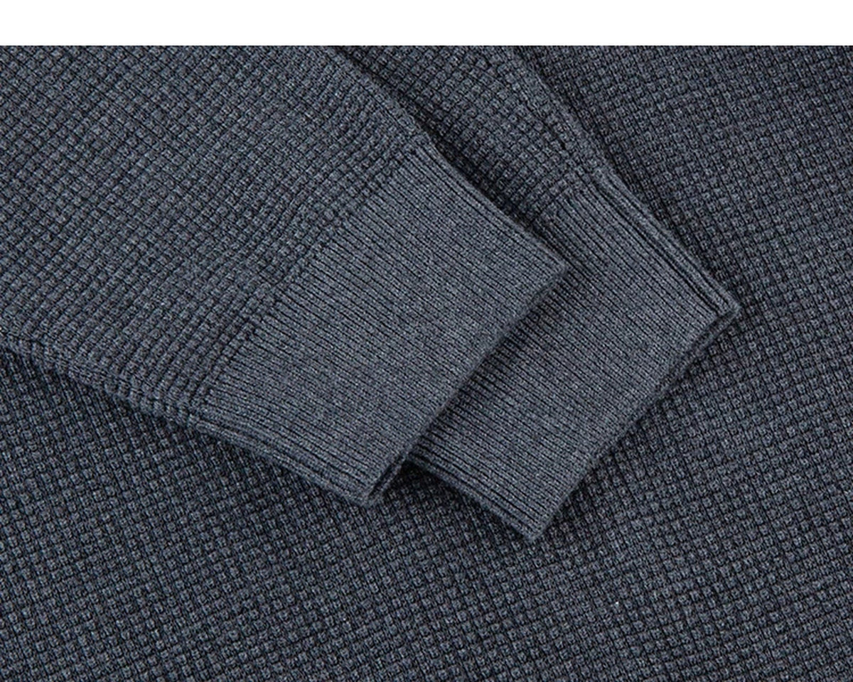 Waffle-Knit Crewneck Sweater - COPPING THREADS - IDLT