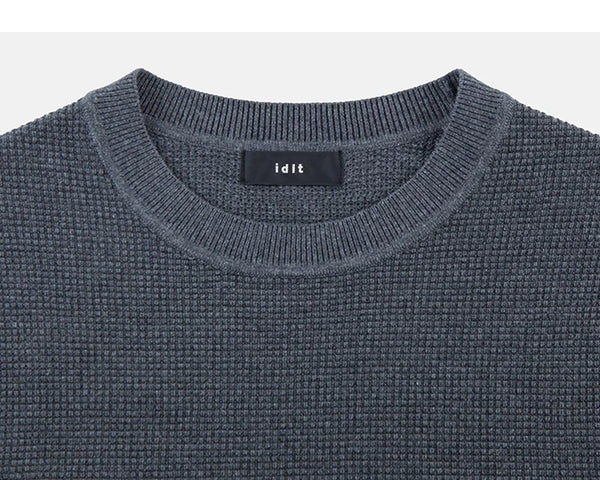 Waffle-Knit Crewneck Sweater - COPPING THREADS - IDLT