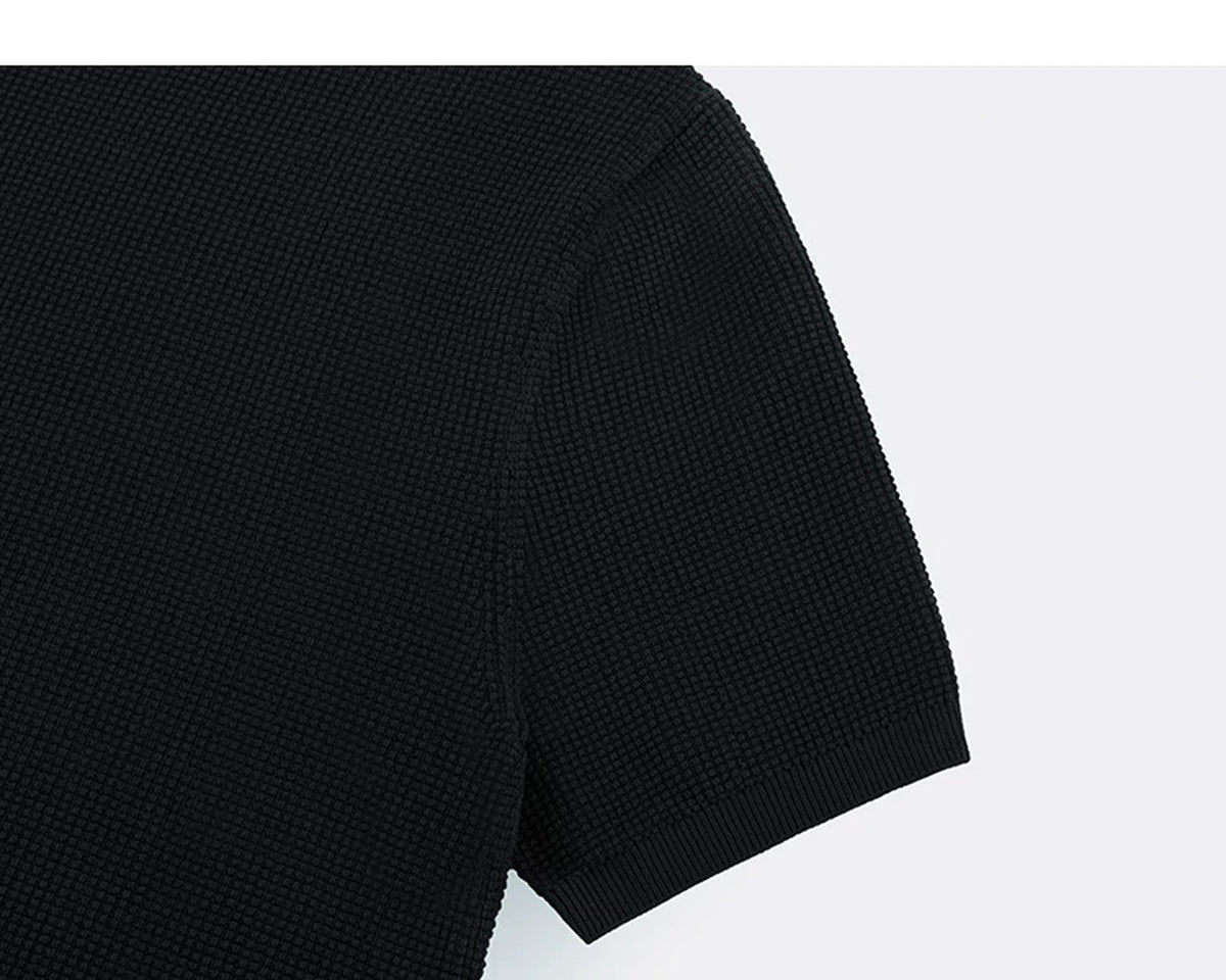 Waffle-Knit Crewneck Tee - COPPING THREADS - IDLT