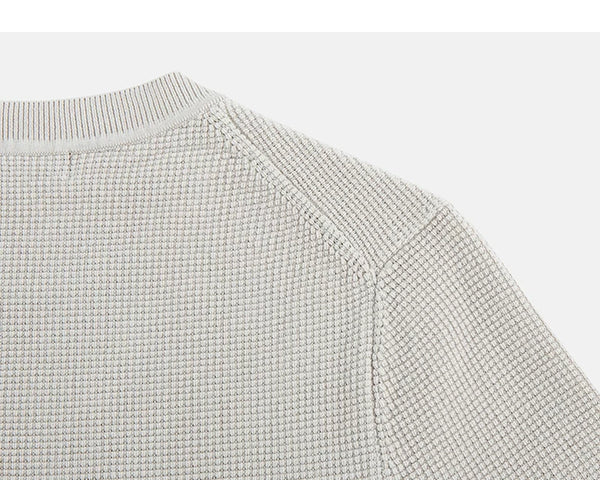 Waffle-Knit Crewneck Tee - COPPING THREADS - IDLT