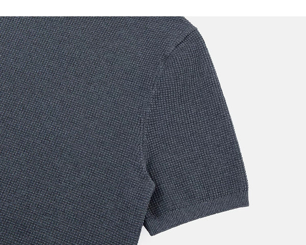 Waffle-Knit Crewneck Tee - COPPING THREADS - IDLT