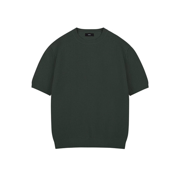 Waffle-Knit Crewneck Tee - COPPING THREADS - IDLT