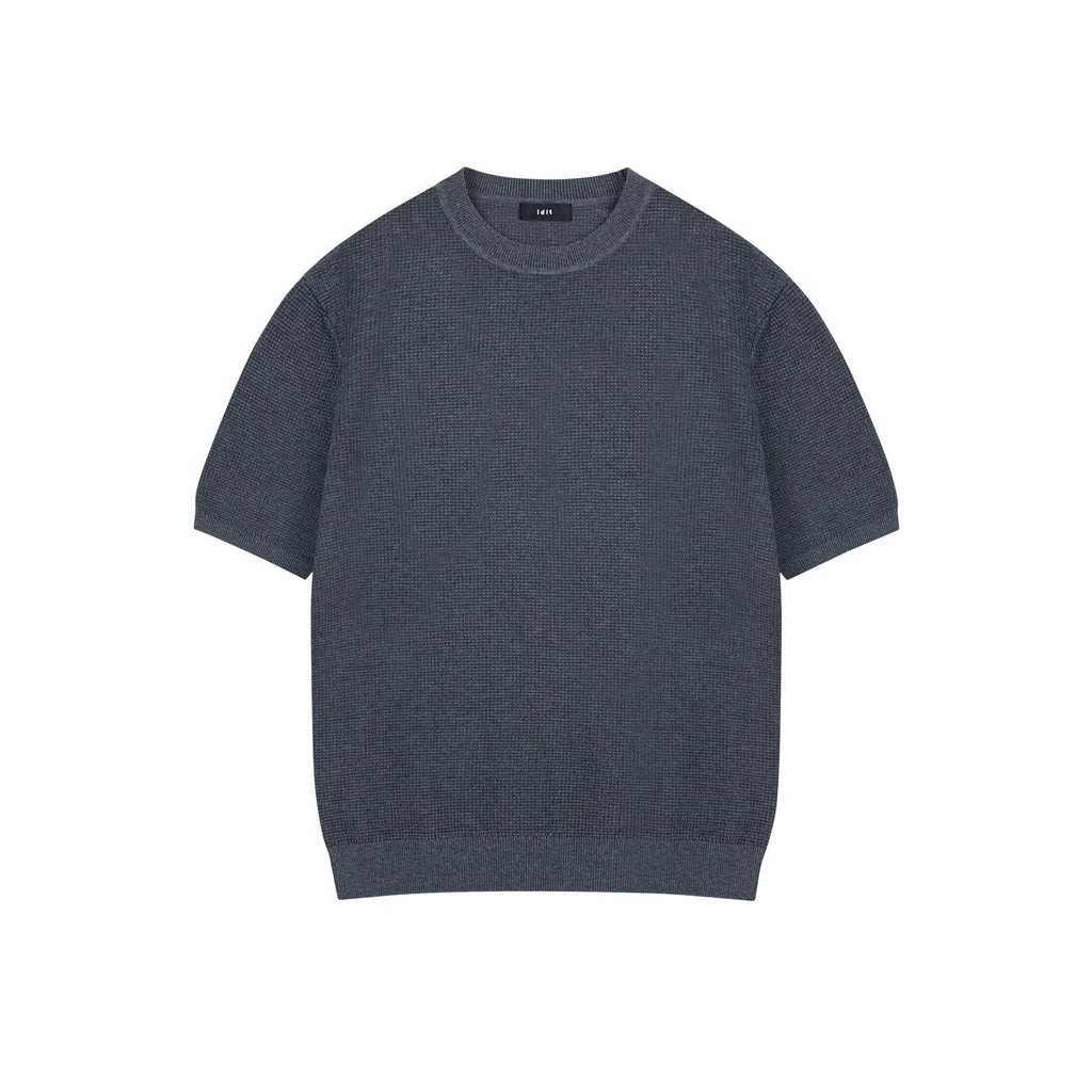 Waffle-Knit Crewneck Tee - COPPING THREADS - IDLT