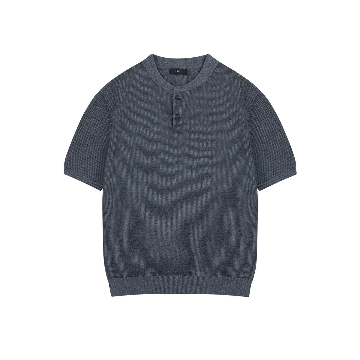 Waffle-Knit Henley Tee - COPPING THREADS - IDLT