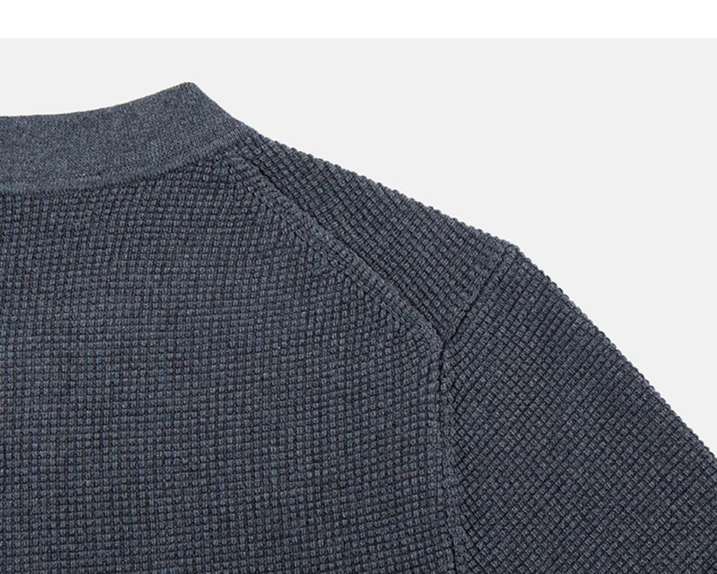 Waffle-Knit Henley Tee - COPPING THREADS - IDLT