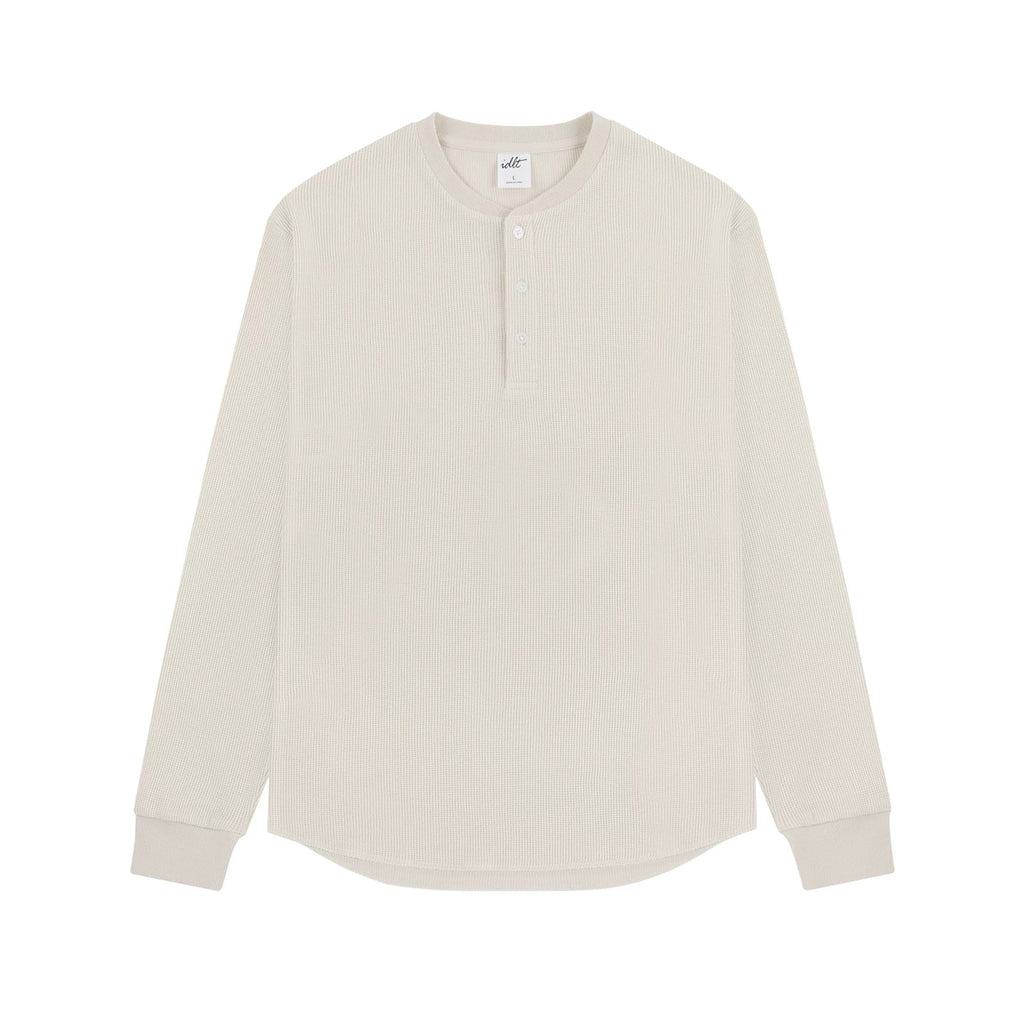 Waffle Long-Sleeve Henley - COPPING THREADS - IDLT
