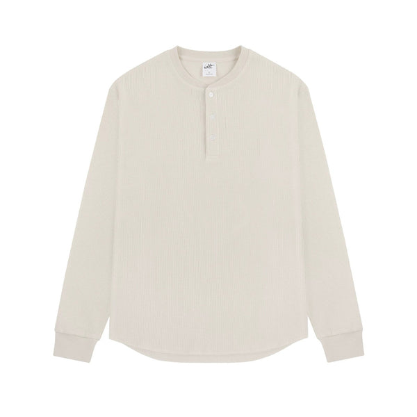 Waffle Long-Sleeve Henley - COPPING THREADS - IDLT