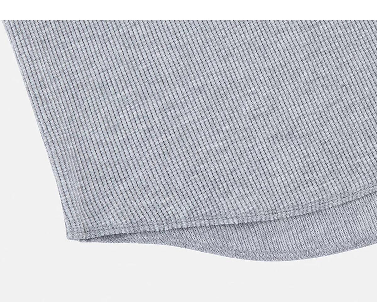 Waffle Long-Sleeve Henley - COPPING THREADS - IDLT