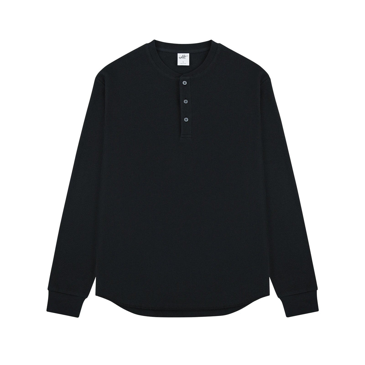 Waffle Long-Sleeve Henley - COPPING THREADS - IDLT
