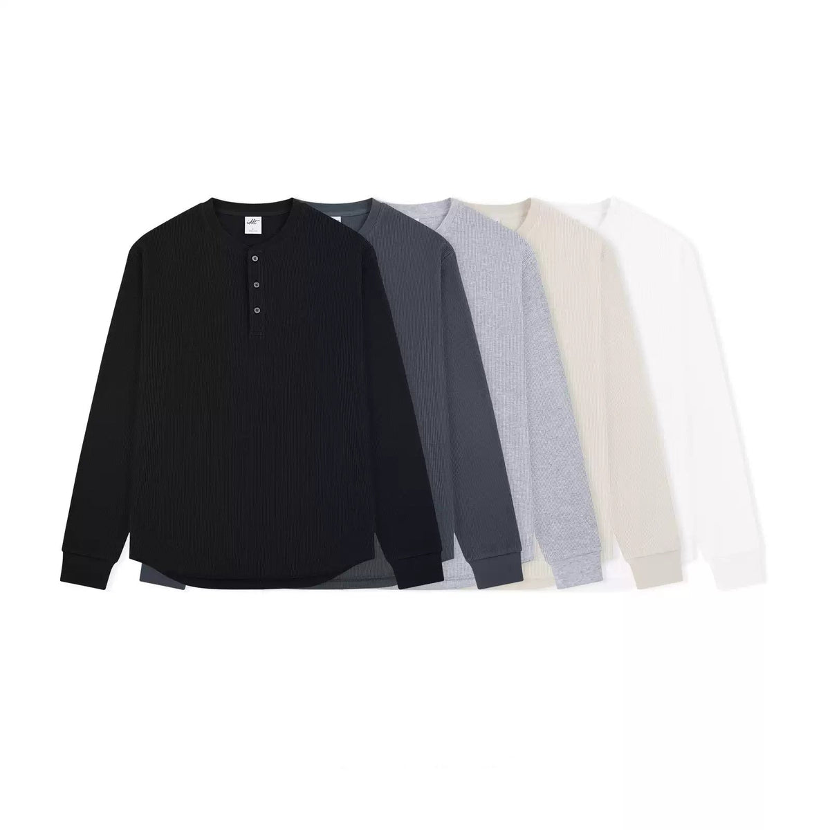 Waffle Long-Sleeve Henley - COPPING THREADS - IDLT