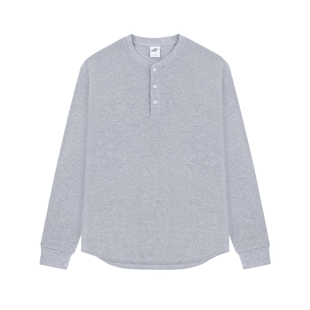 Waffle Long-Sleeve Henley - COPPING THREADS - IDLT