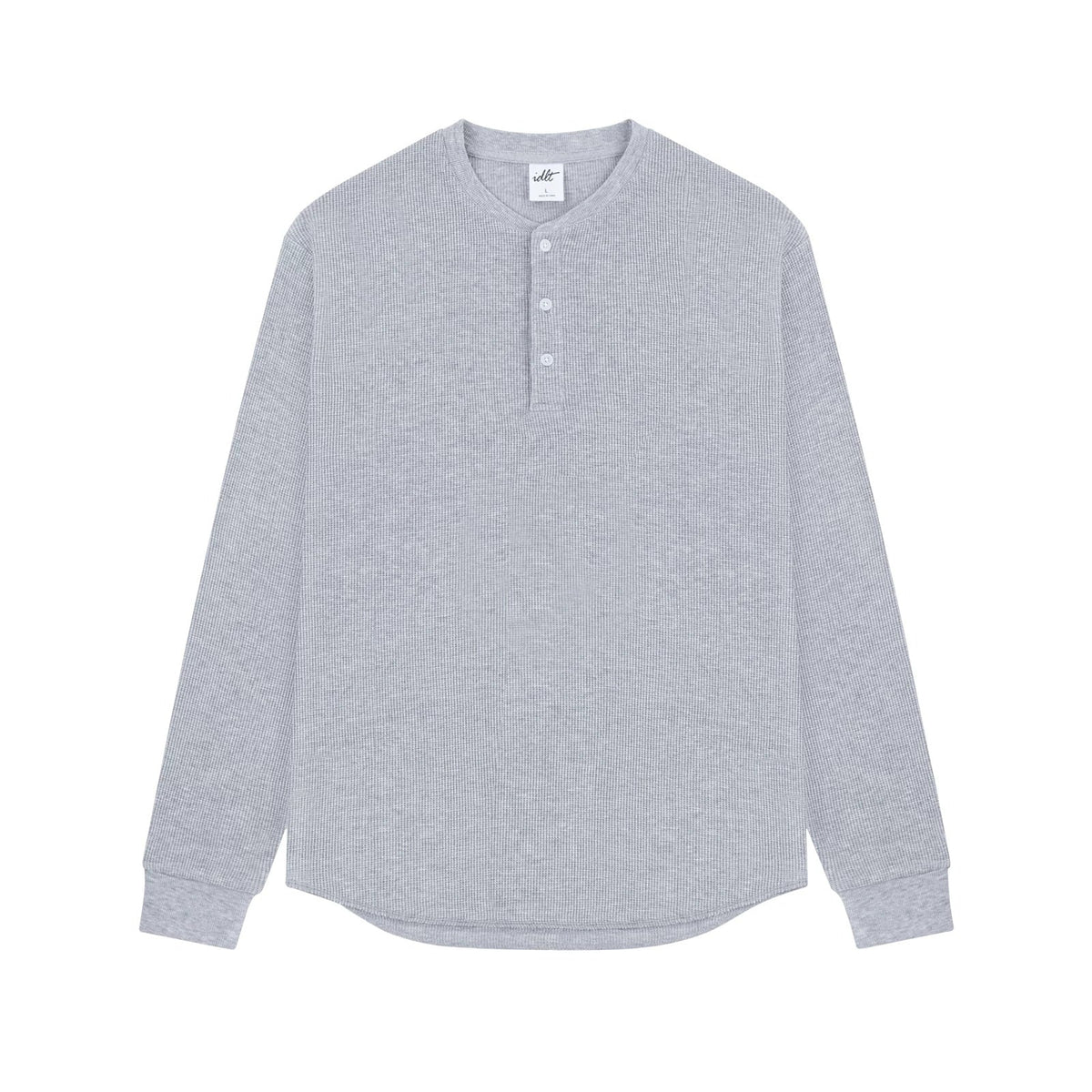 Waffle Long-Sleeve Henley - COPPING THREADS - IDLT