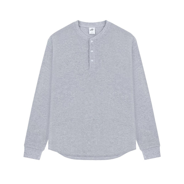 Waffle Long-Sleeve Henley - COPPING THREADS - IDLT