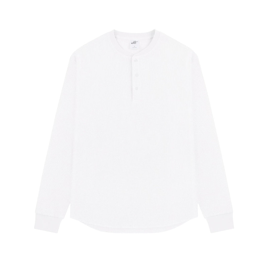 Waffle Long-Sleeve Henley - COPPING THREADS - IDLT