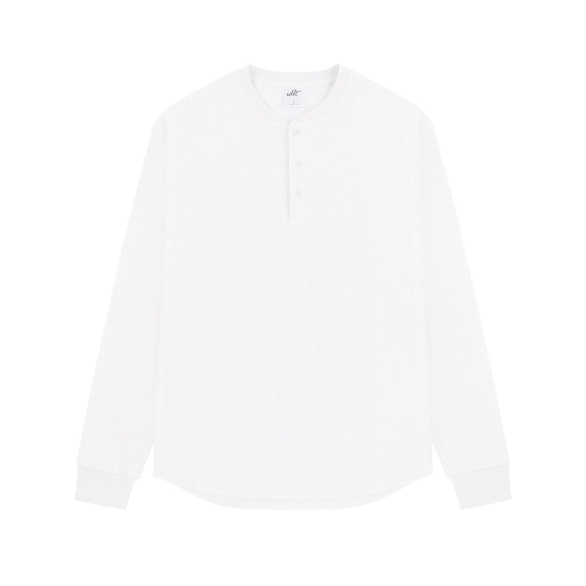 Waffle Long-Sleeve Henley - COPPING THREADS - IDLT