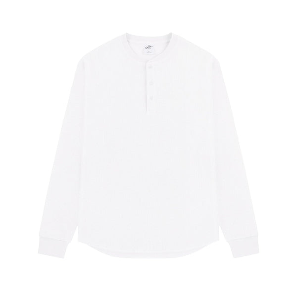 Waffle Long-Sleeve Henley - COPPING THREADS - IDLT