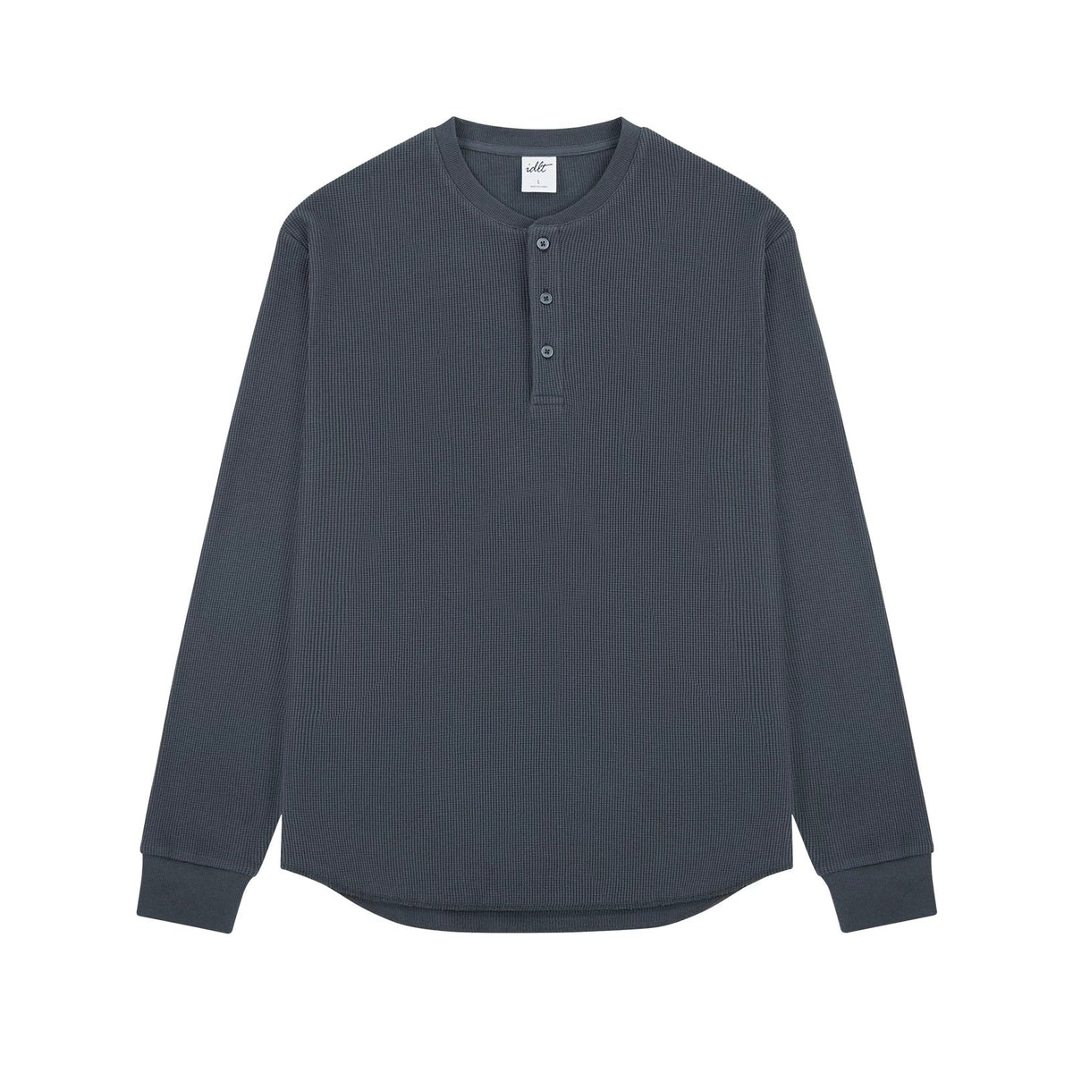 Waffle Long-Sleeve Henley - COPPING THREADS - IDLT