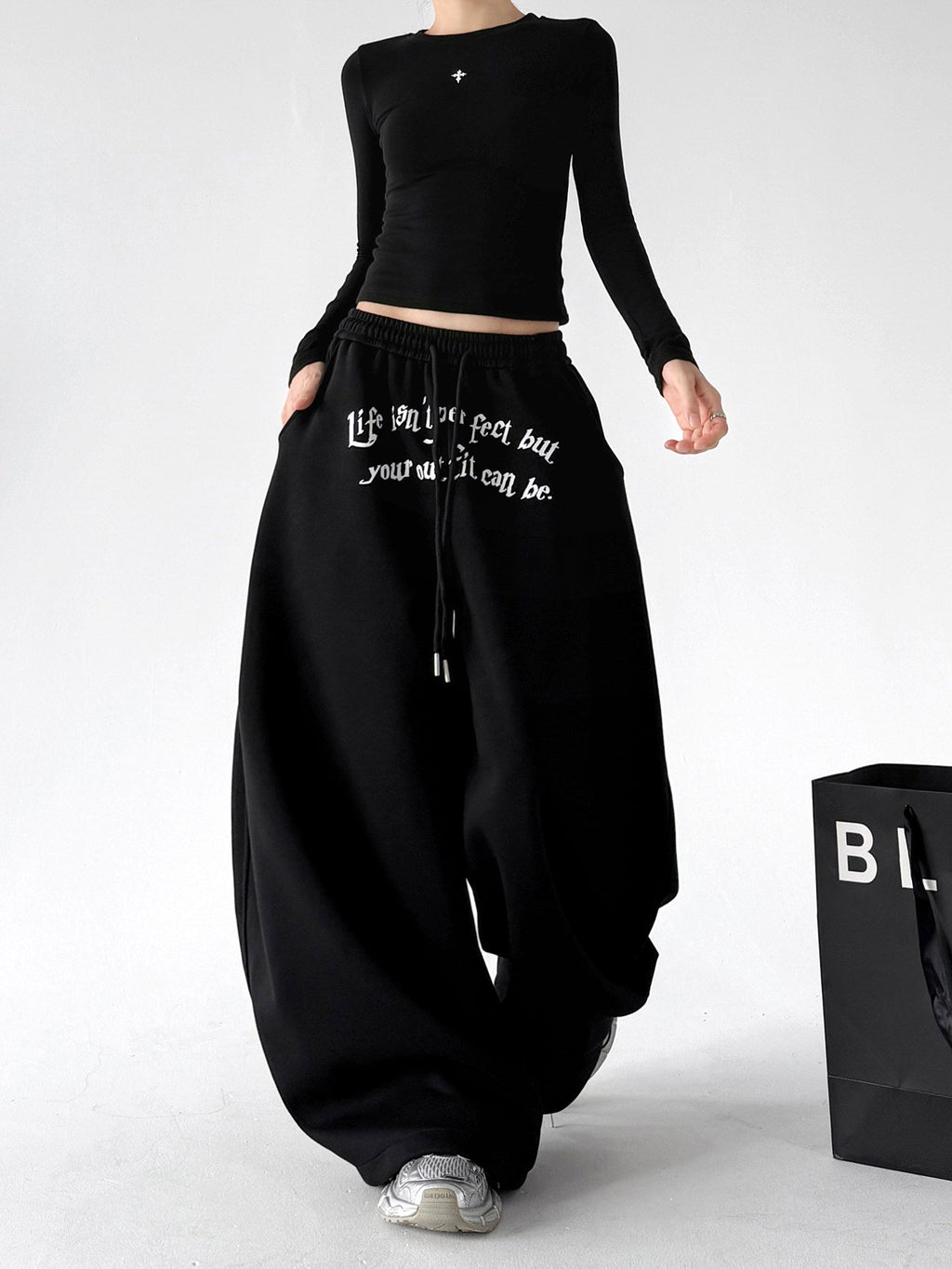 Waist-Print Balloon Sweatpants - CT66232 - COPPING THREADS - CT ORIGINALS