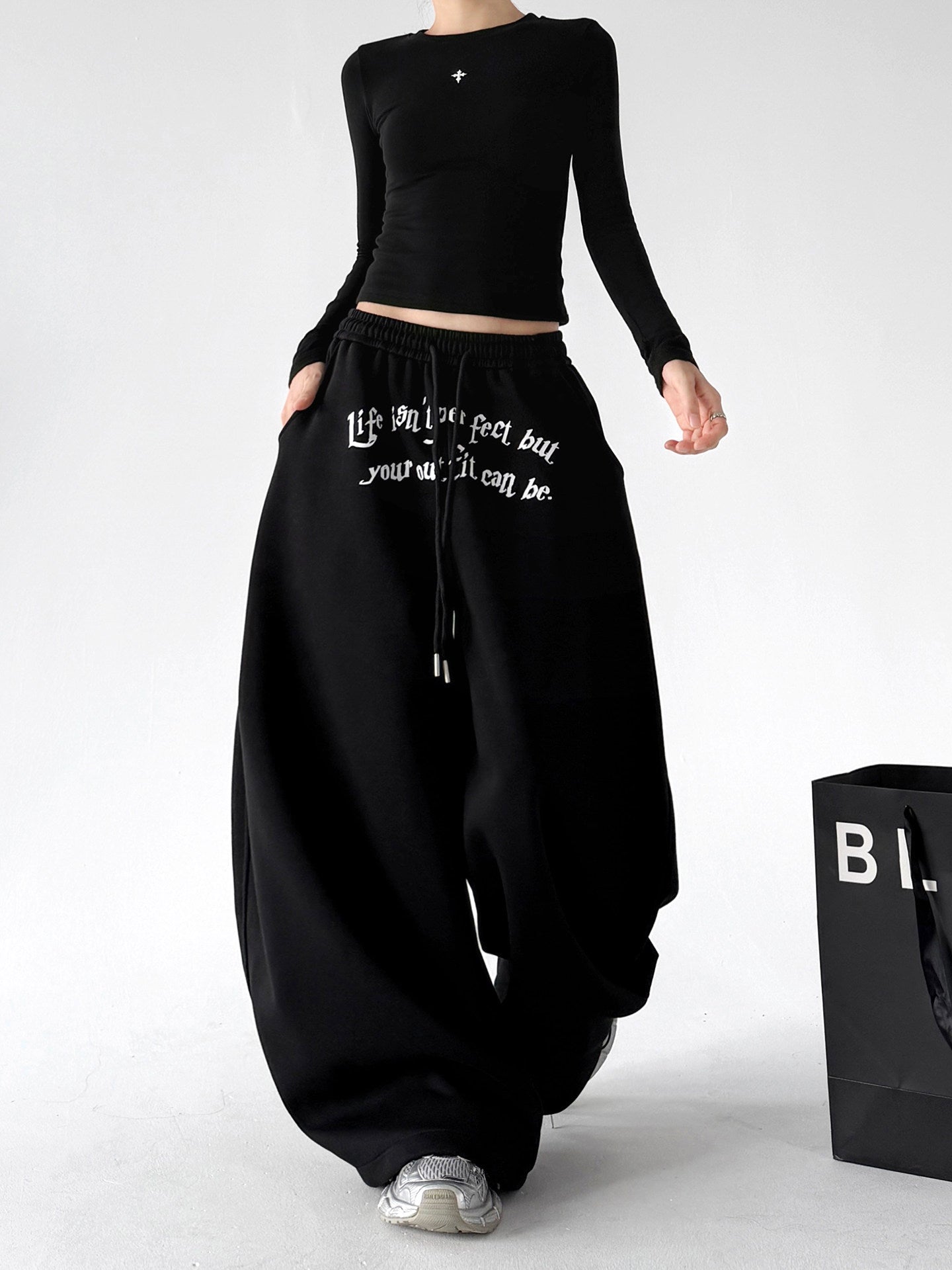 Waist-Print Balloon Sweatpants - CT66232 - COPPING THREADS - CT ORIGINALS