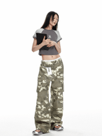 Washed Camo Wide - Leg Utility Denim - COPPING THREADS - Jikoo