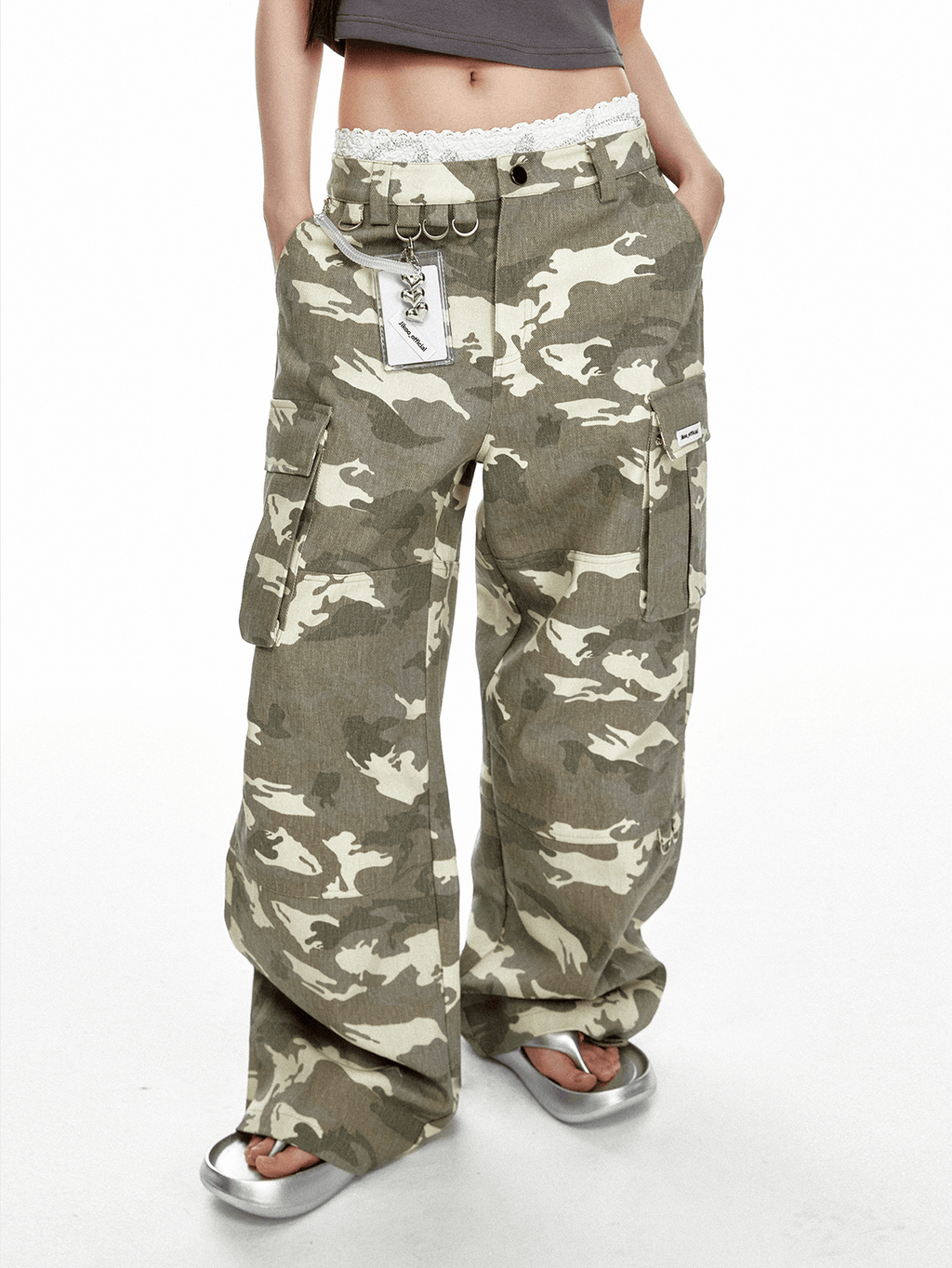 Washed Camo Wide - Leg Utility Denim - COPPING THREADS - Jikoo