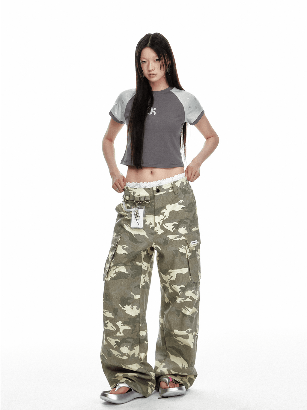 Washed Camo Wide - Leg Utility Denim - COPPING THREADS - Jikoo