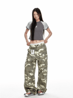 Washed Camo Wide - Leg Utility Denim - COPPING THREADS - Jikoo