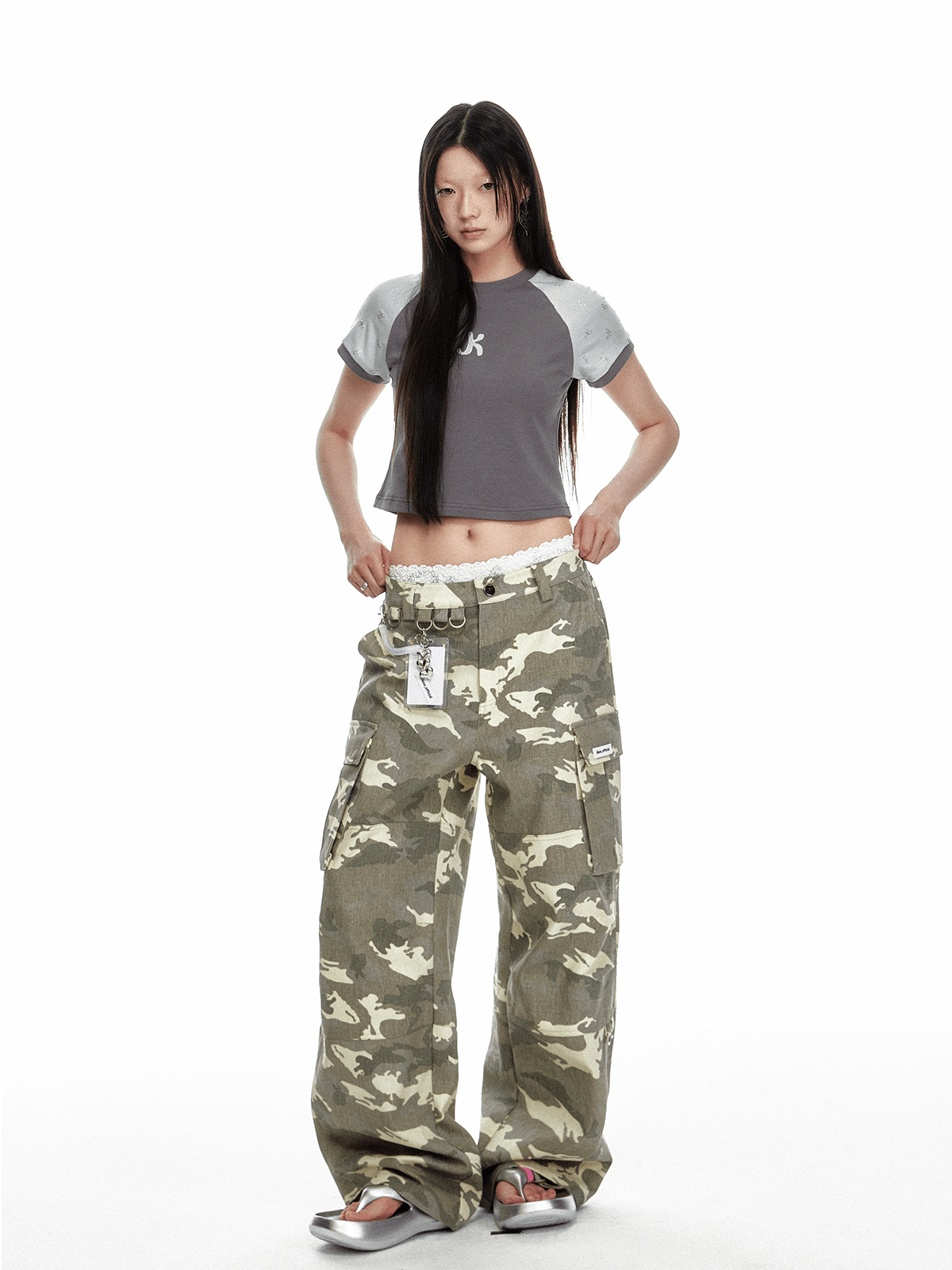 Washed Camo Wide - Leg Utility Denim - COPPING THREADS - Jikoo