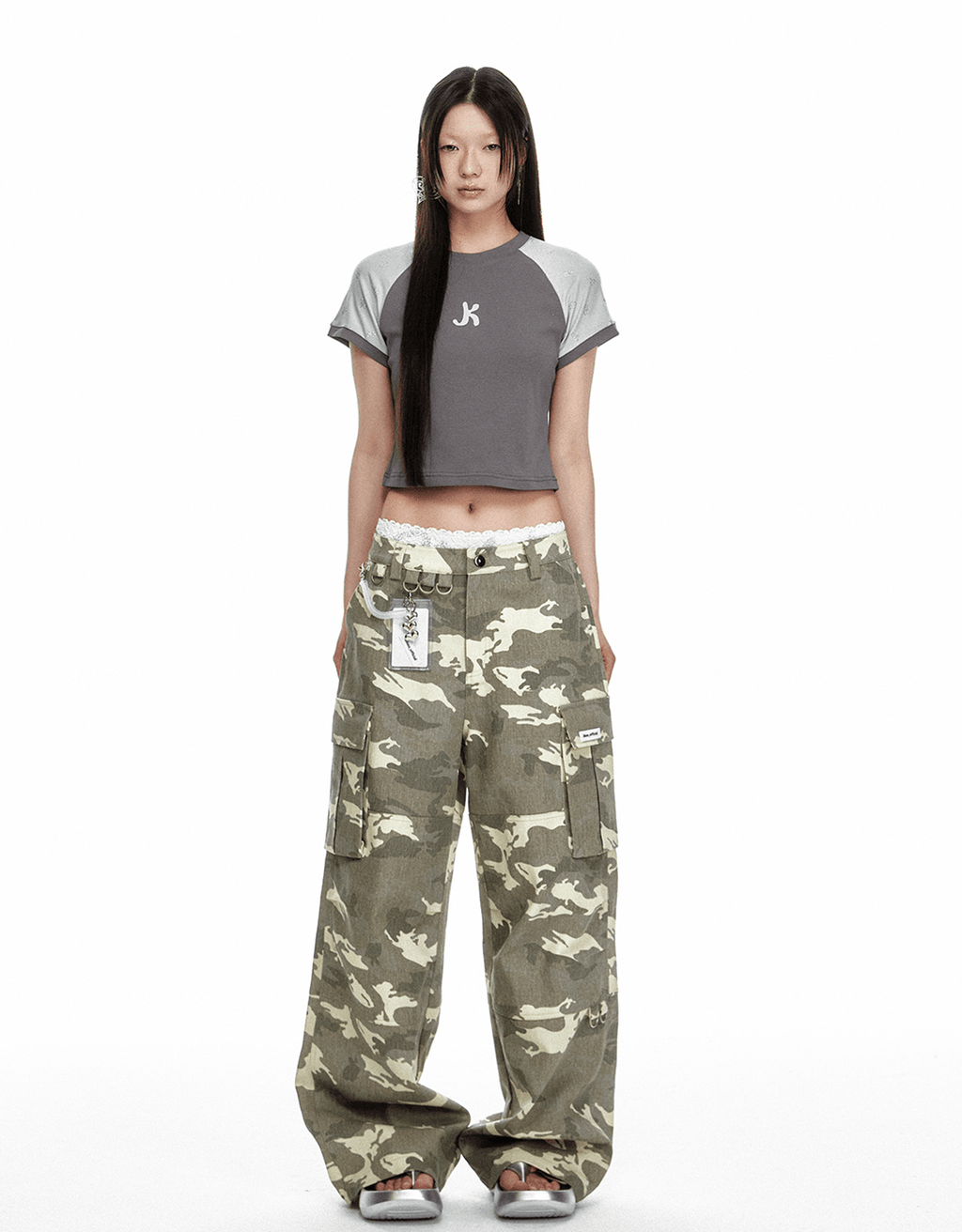 Washed Camo Wide - Leg Utility Denim - COPPING THREADS - Jikoo