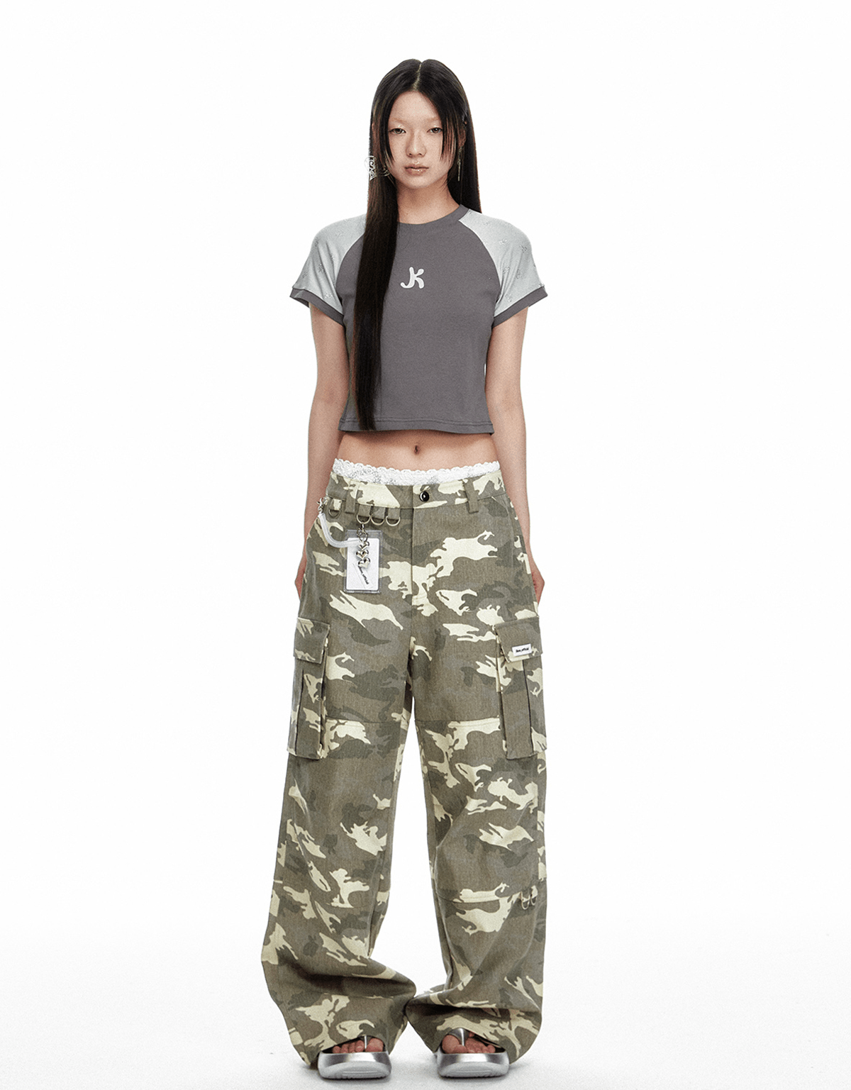 Washed Camo Wide - Leg Utility Denim - COPPING THREADS - Jikoo