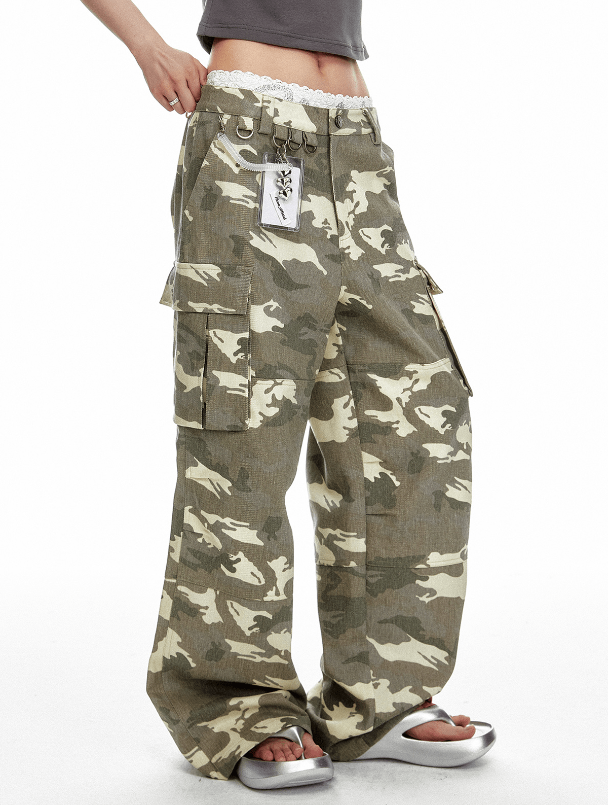 Washed Camo Wide - Leg Utility Denim - COPPING THREADS - Jikoo