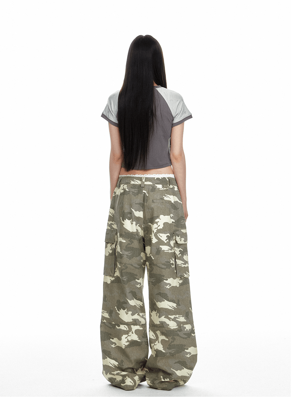 Washed Camo Wide - Leg Utility Denim - COPPING THREADS - Jikoo