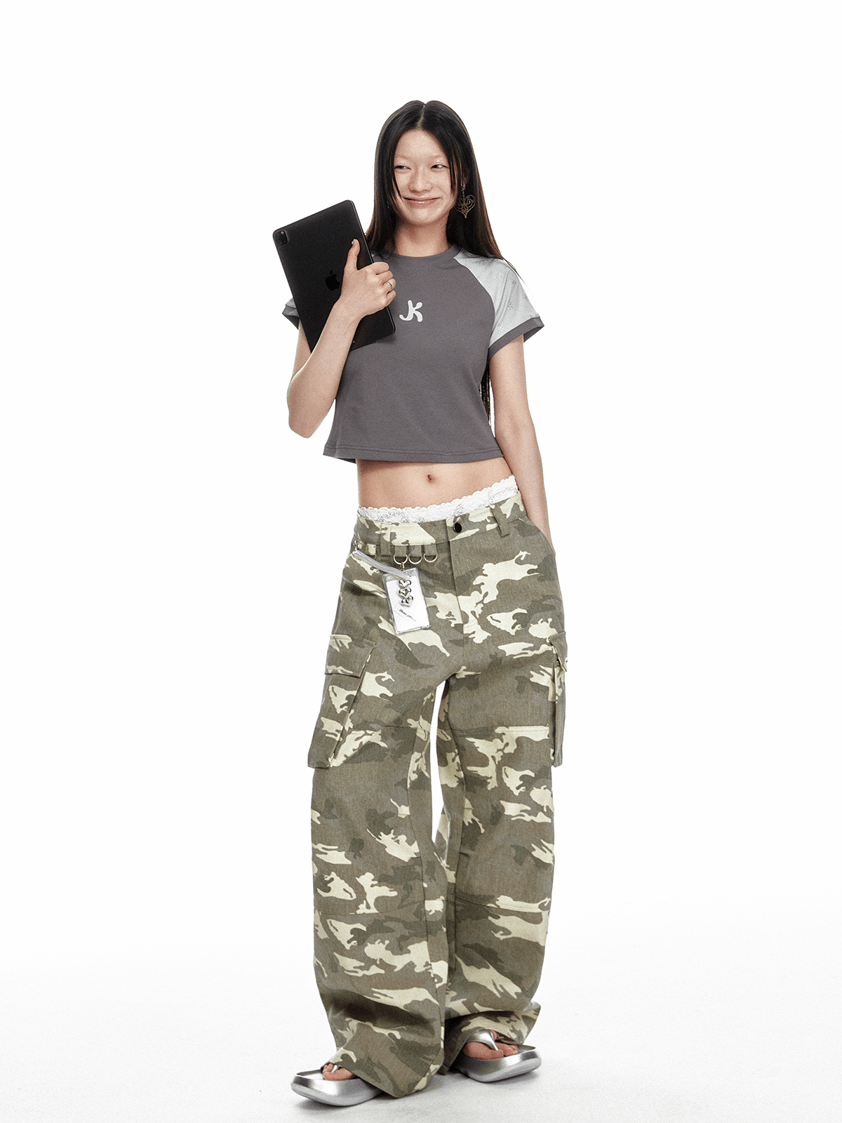 Washed Camo Wide - Leg Utility Denim - COPPING THREADS - Jikoo