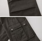 Washed Charcoal Multi - Pocket Utility Cargo Pants - COPPING THREADS - Coldstone