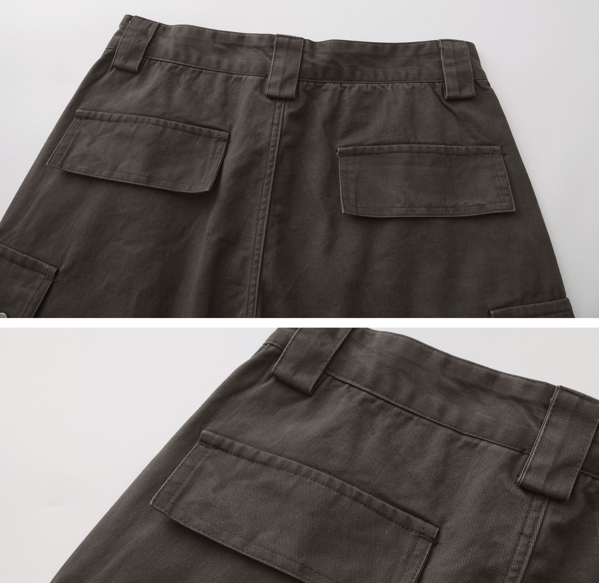 Washed Charcoal Multi - Pocket Utility Cargo Pants - COPPING THREADS - Coldstone
