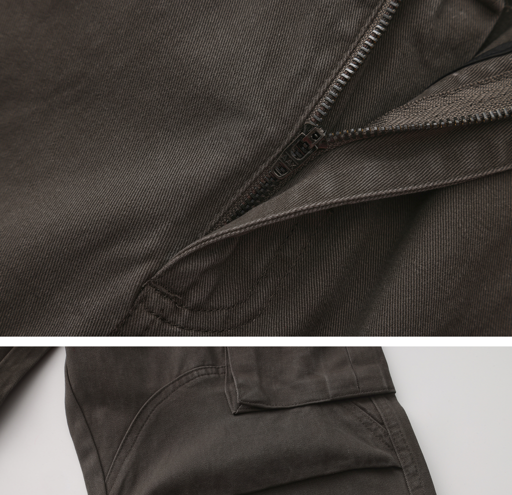 Washed Charcoal Multi - Pocket Utility Cargo Pants - COPPING THREADS - Coldstone