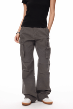 Washed Charcoal Multi - Pocket Utility Cargo Pants - COPPING THREADS - Coldstone