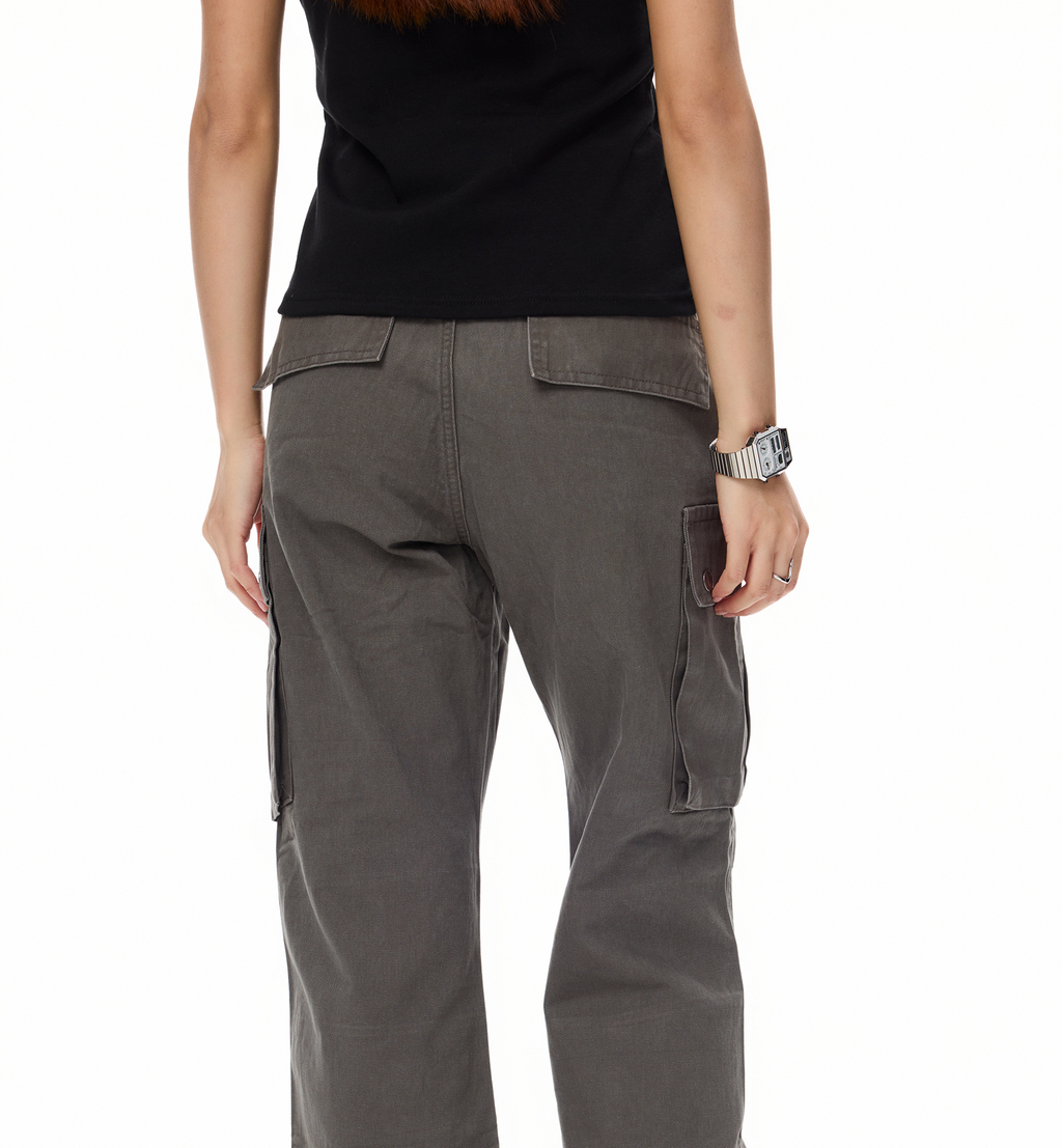 Washed Charcoal Multi - Pocket Utility Cargo Pants - COPPING THREADS - Coldstone