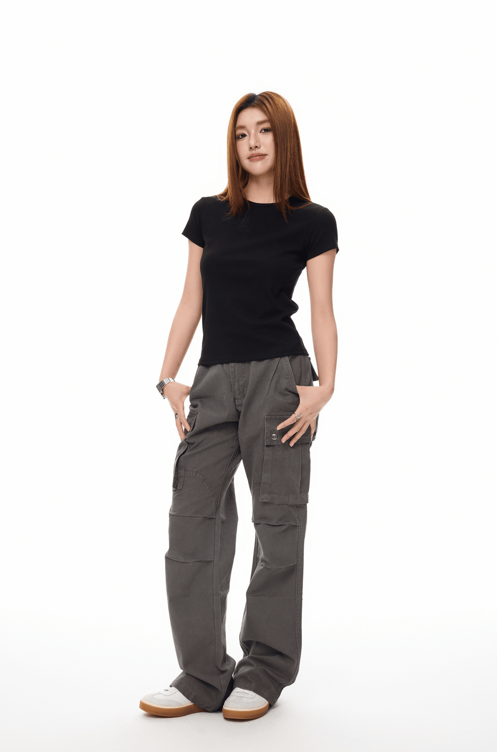 Washed Charcoal Multi - Pocket Utility Cargo Pants - COPPING THREADS - Coldstone