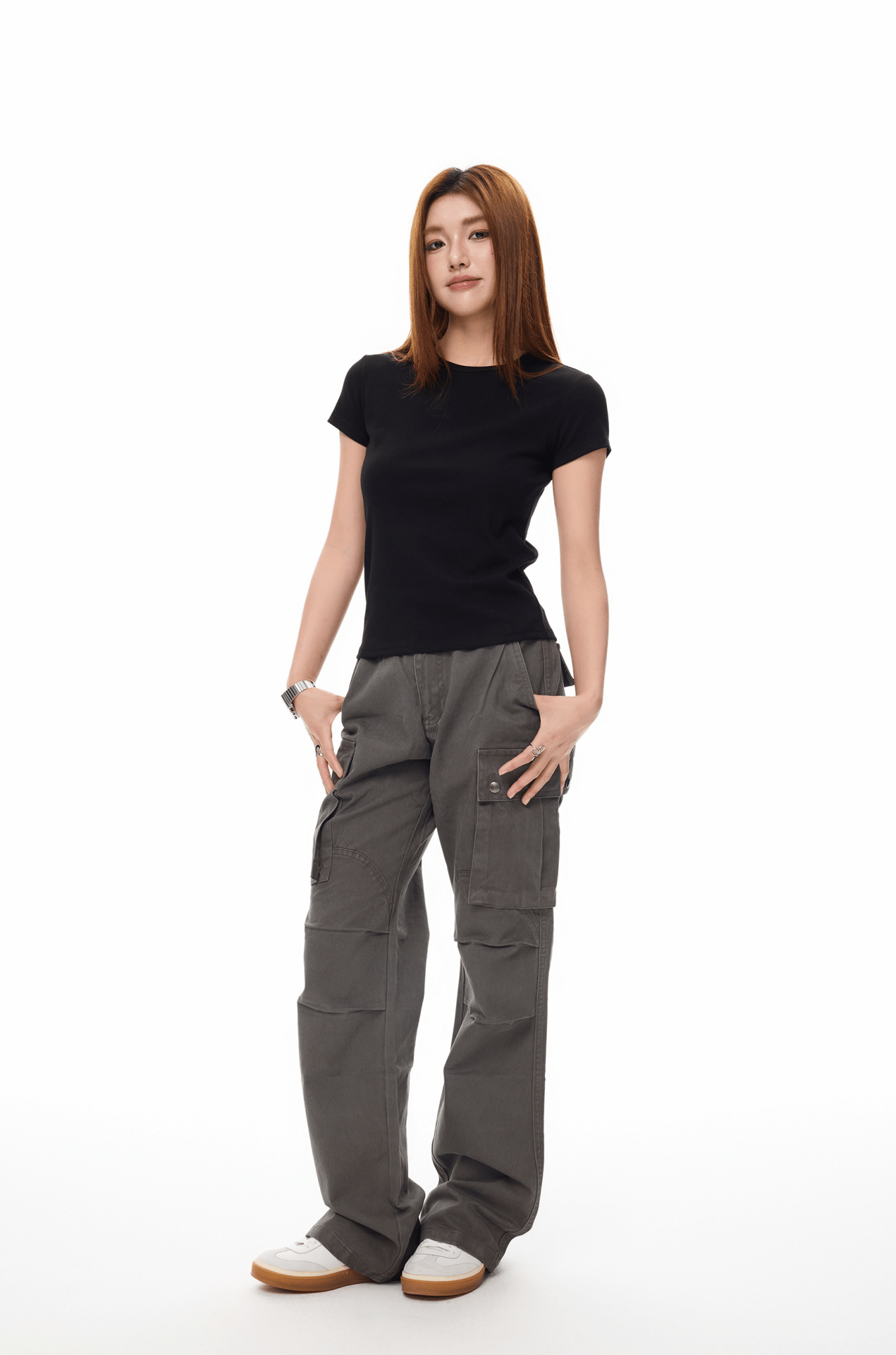 Washed Charcoal Multi - Pocket Utility Cargo Pants - COPPING THREADS - Coldstone