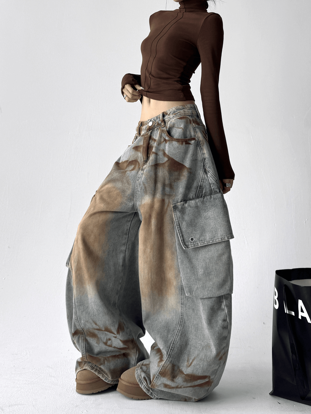 Washed Fleece - Lined Baggy Jeans - COPPING THREADS - CT Select