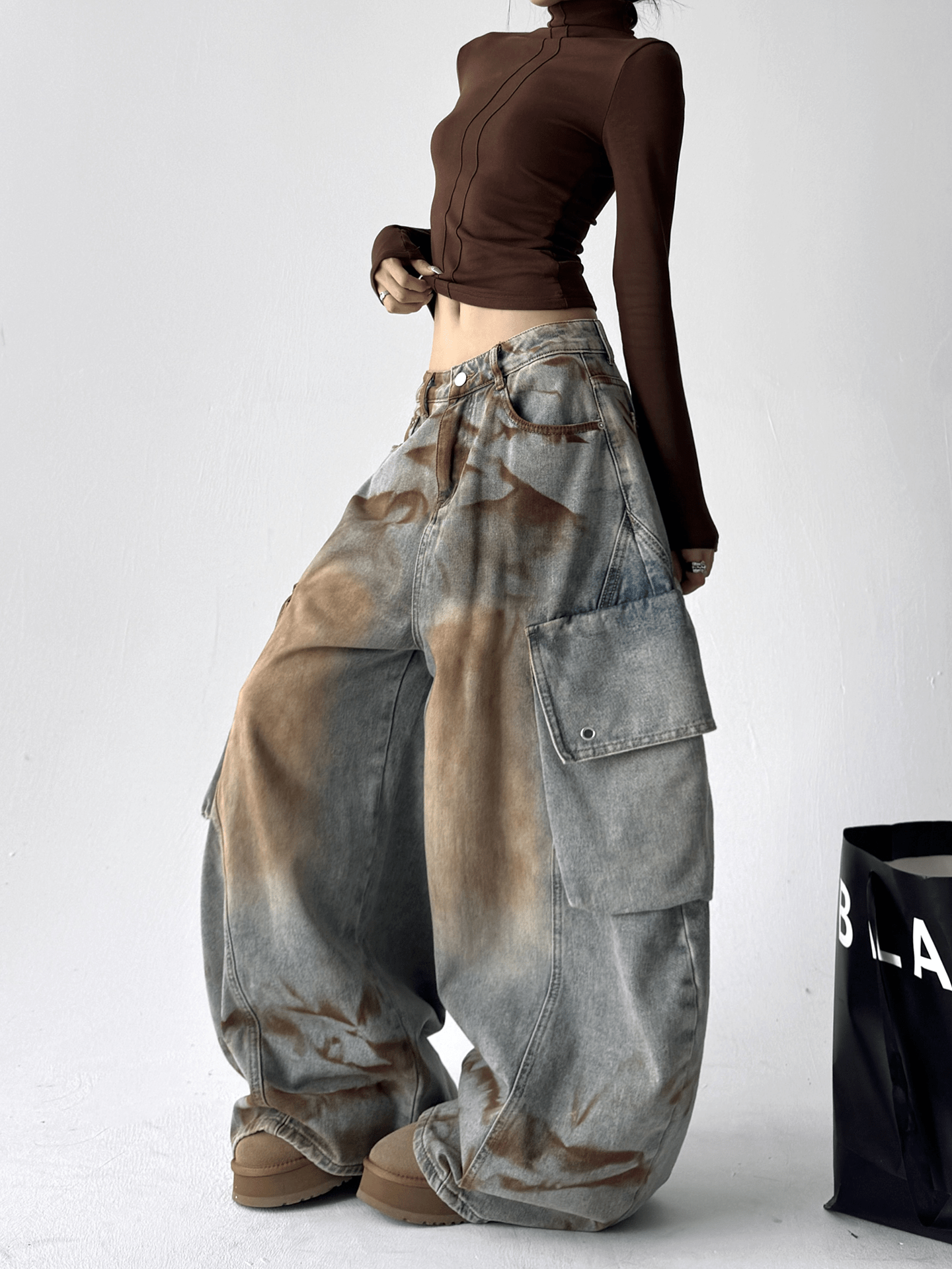 Washed Fleece - Lined Baggy Jeans - COPPING THREADS - CT Select