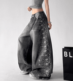 Washed Floral Side - Panel Wide - Leg Jeans – CT9593 - COPPING THREADS - CT Select