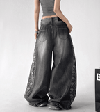 Washed Floral Side - Panel Wide - Leg Jeans – CT9593 - COPPING THREADS - CT Select