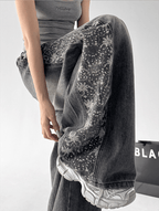 Washed Floral Side - Panel Wide - Leg Jeans – CT9593 - COPPING THREADS - CT Select